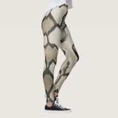 Elegante anaconda textuur stof print leggings (Rechts)