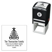 Elegante ananas #10B aangepaste naam retouradres Zelfinktende Stempel (In situ)