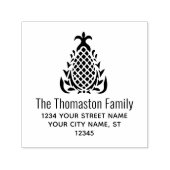 Elegante ananas #10B aangepaste naam retouradres Zelfinktende Stempel (Design)