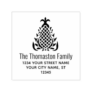 Elegante Ananas #10B Aangepaste naam retouradres Zelfinktende Stempel