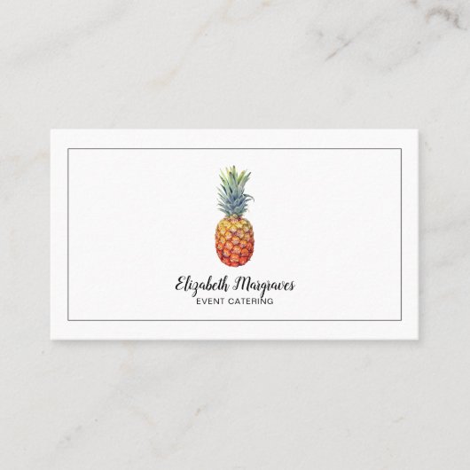 Elegante ananas stijlvolle catering Logo Visitekaartje (Voorkant)