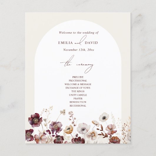 Elegante Anemone Arch Wedding (Voorkant)