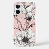 Elegante Anemone Bloemen Custom Naam Case-Mate iPhone Case (Achterkant)