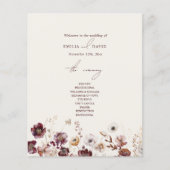 Elegante Anemone Bourgondische bruiloft (Voorkant)