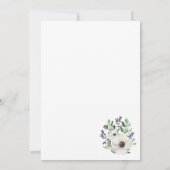 Elegante Anemone & Navy Winter Berries Bruiloft Kaart (Achterkant)