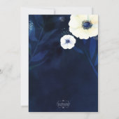 Elegante Anemones Pensioen Partij Kaart (Achterkant)