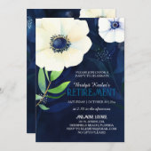 Elegante Anemones Pensioen Partij Kaart (Voorkant / Achterkant)