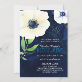 Elegante Anemones Pensioen Partij Kaart