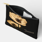 Elegante Anemoon Bloem Zwarte Gepersonaliseerde Etui (Open)
