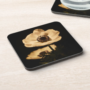 Elegante Anemoon Bloemen Foto Bier Onderzetter