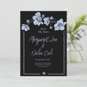Elegante Anemoon Bloemige Save the Date Kaart (Staand voorkant)