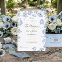 Elegante Anemoon Bloemige Trouw Uitnodiging