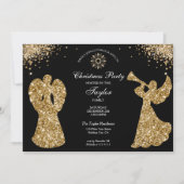 Elegante Angel Christmas Family Dinner Party Kaart (Voorkant)