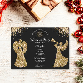 Elegante Angel Christmas Family Dinner Party Kaart