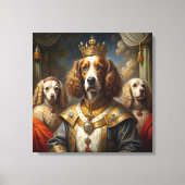 Elegante Animal Theme Royal Dogs Olieverfschilderi Canvas Afdruk (Voorkant)
