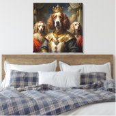 Elegante Animal Theme Royal Dogs Olieverfschilderi Canvas Afdruk (Insitu (Slaapkamer))