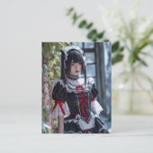 Elegante Anime Maid met Kattenoren Briefkaart (Staand voorkant)