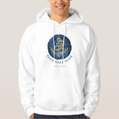 Elegante anker in waterverf nautische naam navybla hoodie (Voorkant)