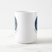 Elegante anker waterverf nautische naam navyblauw koffiemok (Center)