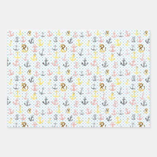 Elegante Anker Wrapping Papiervellen Inpakpapier Vel (Voorkant 2)