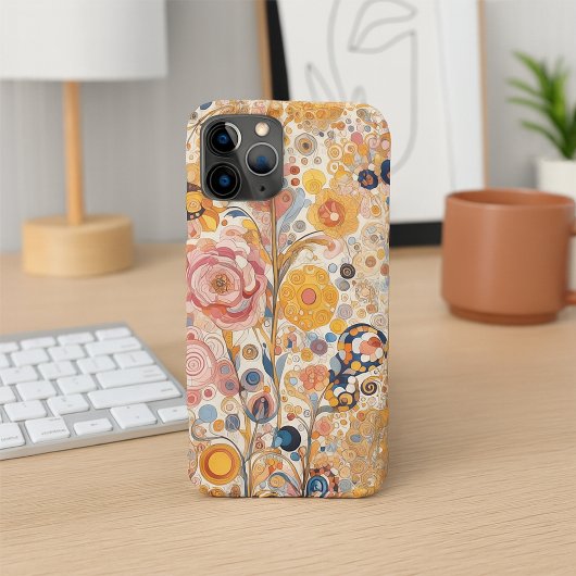 Elegante Antiek Art Nouveau stijl Bloemenstijl iPhone Hoesje