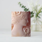 Elegante  Antiek cameo Briefkaart (Staand voorkant)