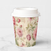 Elegante Antiek Franse bloemencollage Papieren Bekers (Rechts)