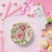 Elegante Antiek  Franse bloemencollage Papieren Kommen (Feest)