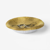 Elegante Antiek Golden Metal bruiloft Papieren Kommen (Gebogen)