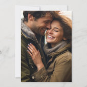 Elegante antiek gouden monogram foto bruiloft kaart (Achterkant)