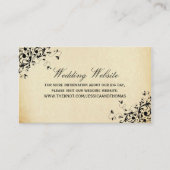 Elegante Antiek wervelingen bruiloft website Informatiekaartje (Voorkant)