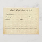 Elegante Antiek wervelingen Vrijgezellenfeest Rece Uitnodiging Briefkaart (Achterkant)