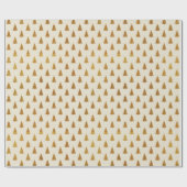 Elegante antiek witgouden glitter kerstbomen cadeaupapier (Vlak)