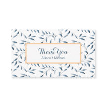 Elegante antieke blauwe wilgenbladeren dank je wel