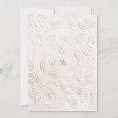 Elegante antieke Franse Victoriaanse ivoren bloem- Kaart (Achterkant)