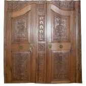 Elegante Antieke Gesneden Kast Gordijn voor de Dou (Voorkant)