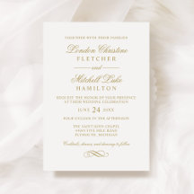 Elegante antieke gouden kalligrafie bruiloft
