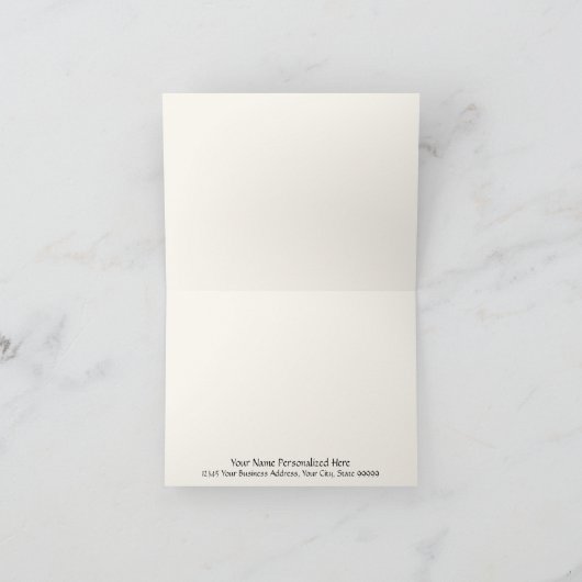 Elegante Antieke Goudkleurige Barok Bedankkaartjes Bedankkaart (Binnen)