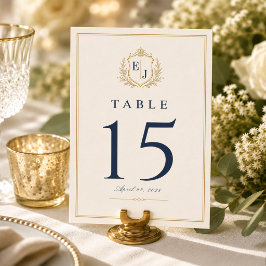 Elegante Antieke Monogram Oude Geld Huwelijk Kaart