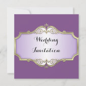 Elegante Antieke Satijnen Bruiloft Kaart (Voorkant)