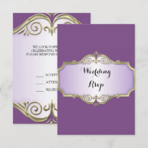 Elegante Antieke Satijnen Bruiloft RSVP