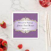 Elegante Antieke Satijnen Bruiloft Servetten (Insitu)