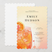 Elegante Aperol Spritz Bridal Shower Uitnodiging (Voorkant / Achterkant)