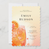 Elegante Aperol Spritz Bridal Shower Uitnodiging (Voorkant)