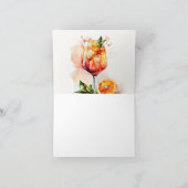 Elegante Aperol Spritz Bruiloftsfeest Bedankkaart (Binnen)