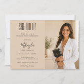 Elegante apotheker foto uitnodiging (Voorkant)