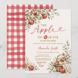 Elegante Appel van onze oog Baby Shower Bloemen Kaart