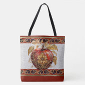Elegante appel voor de leraar - zie terug tote bag (Voorkant)