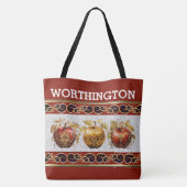 Elegante appel voor de leraar - zie terug tote bag (Achterkant)