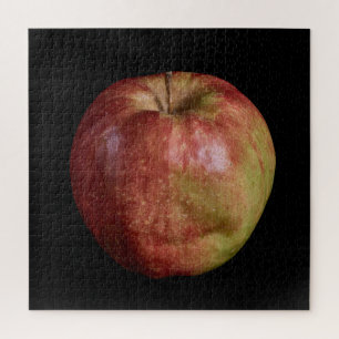 Elegante appelcollectie op zwart legpuzzel